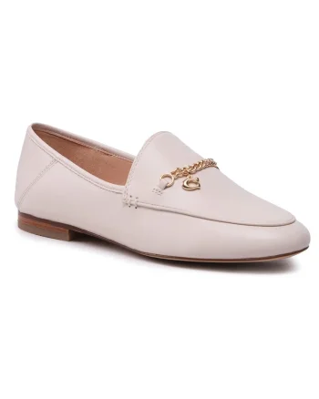Mocasini dama  CB989, Piele naturala, Bej, Bej