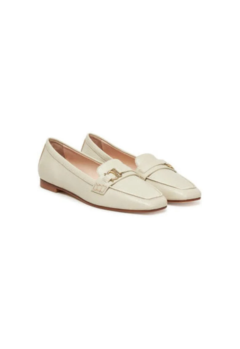 Mocasini dama  PA10121C0MPF0105, Piele naturala, Ecru, Ecru