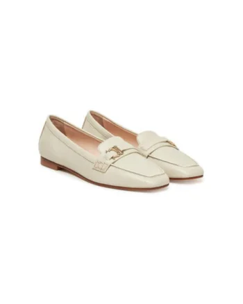 Mocasini dama  PA10121C0MPF0105, Piele naturala, Ecru, Ecru