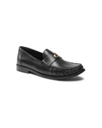 Mocasini dama  CK017, Piele naturala, Negru, Negru