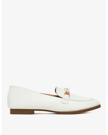 Mocasini  Material Sintetic, Culoare Alb, Alb