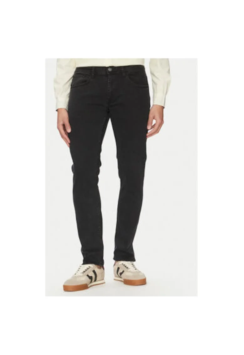 Pantaloni barbati  20717854, Bumbac/Elastan, Negru, Negru