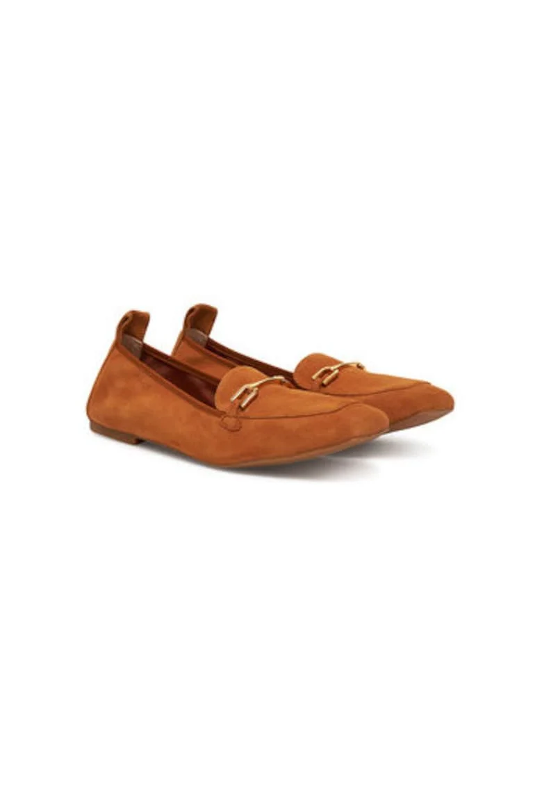 Mocasini dama  BAIRON_KS, Piele naturala, Portocaliu, Portocaliu