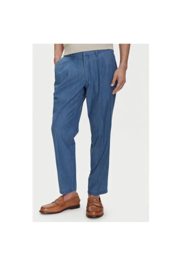 Pantaloni chino barbati  B1 19127.1366, Bumbac, Albastru, Albastru