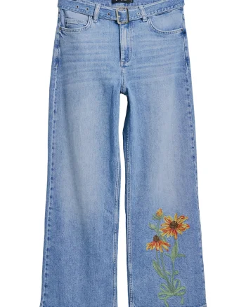 Pantaloni dama  25SWDD14, Bumbac/Poliester, Albastru, Albastru