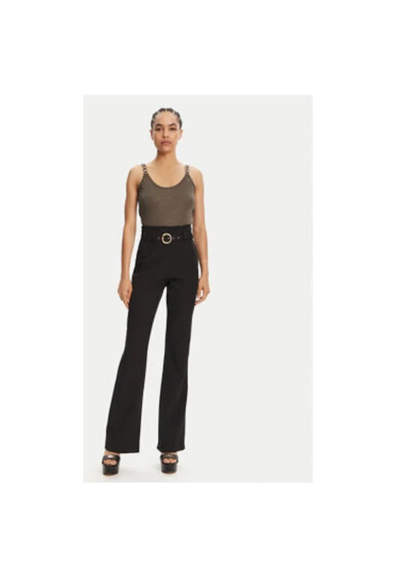 Pantaloni dama  78PAA130 N0450, Poliester, Negru, Negru