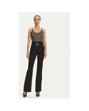 Pantaloni dama  78PAA130 N0450, Poliester, Negru, Negru