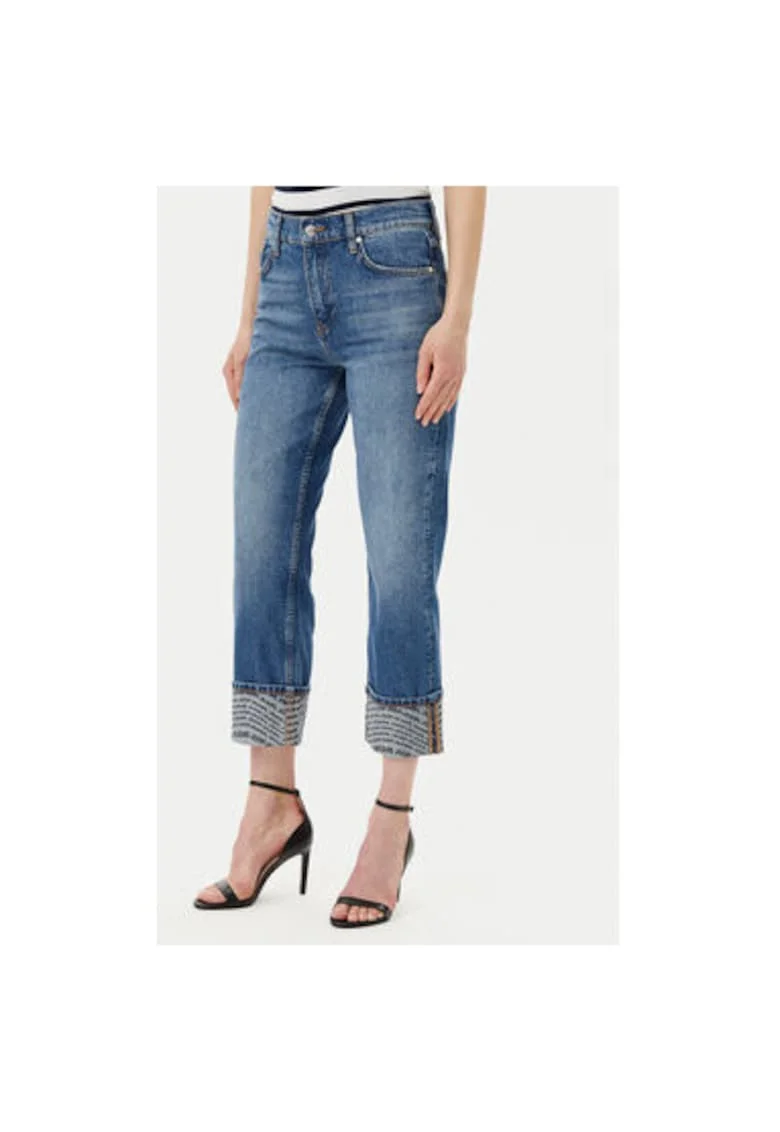 Pantaloni dama  10019647 30046438, Bumbac, Albastru, Albastru