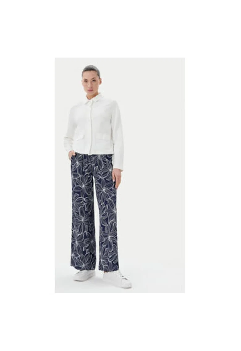 Pantaloni dama  14002153, Viscoza, Bleumarin, Bleumarin