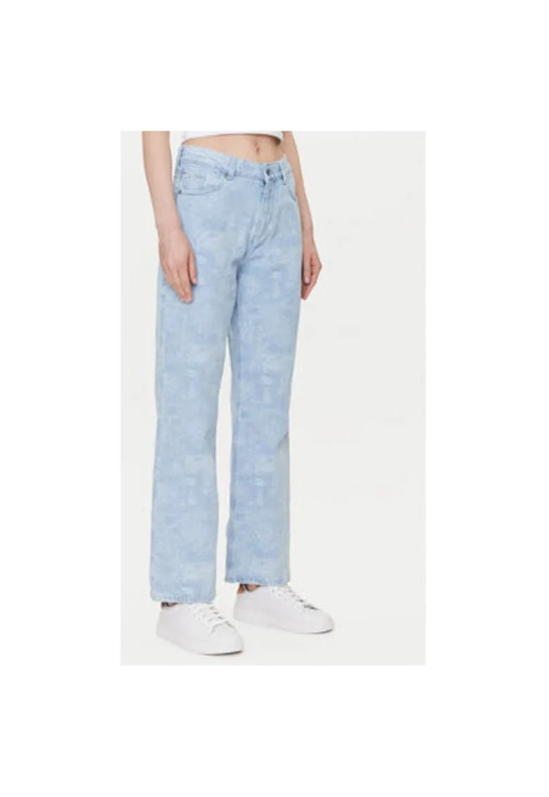 Pantaloni dama  1016002, Bumbac, Albastru deschis, Albastru deschis