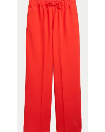 Pantaloni dama  1045693, Poliester/Viscoza, Rosu, Rosu