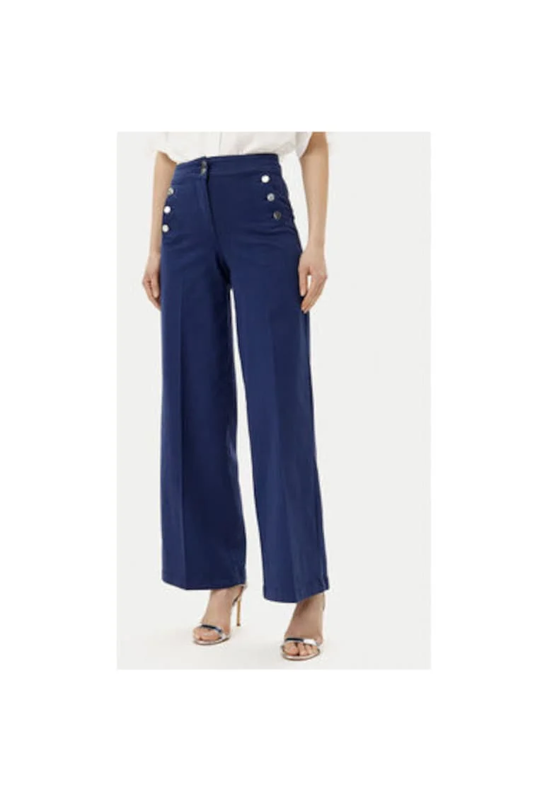 Pantaloni dama  GPP25086JE, Bumbac/Poliester, Albastru, Albastru
