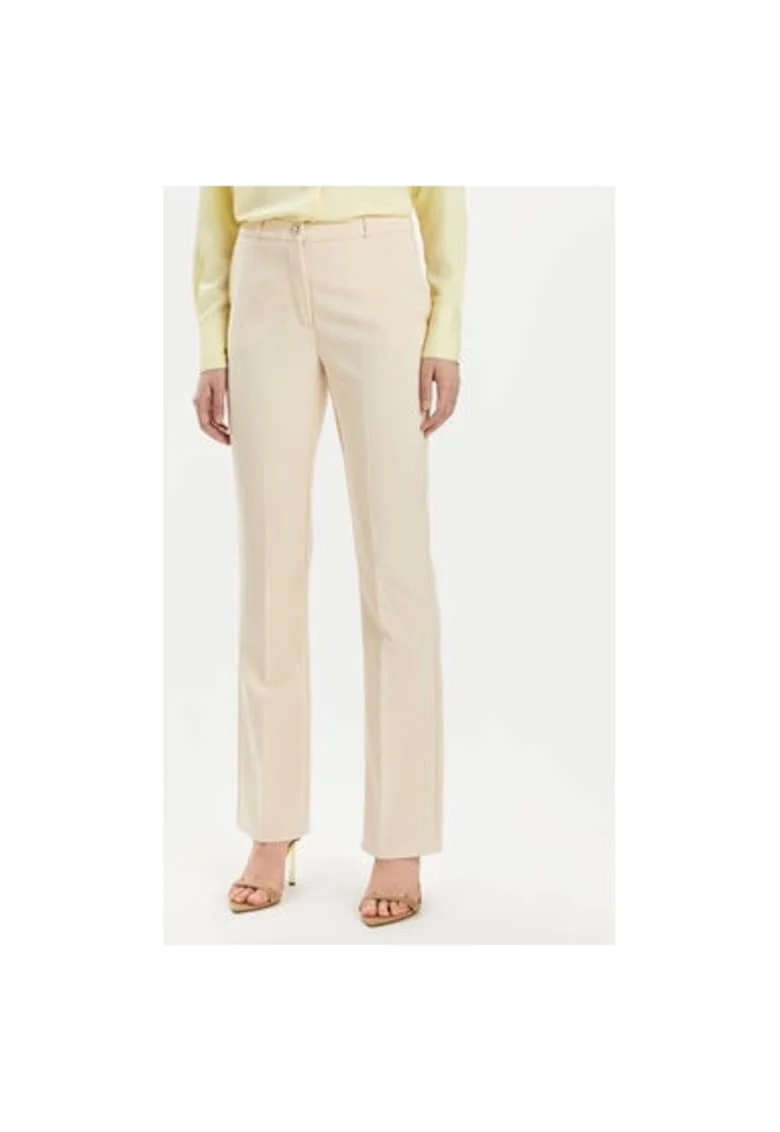 Pantaloni dama,  304218095, Poliester, Bej, Bej