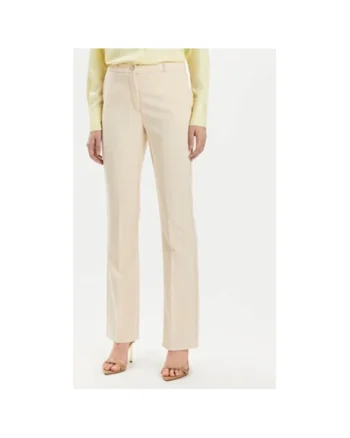 Pantaloni dama,  304218095, Poliester, Bej, Bej