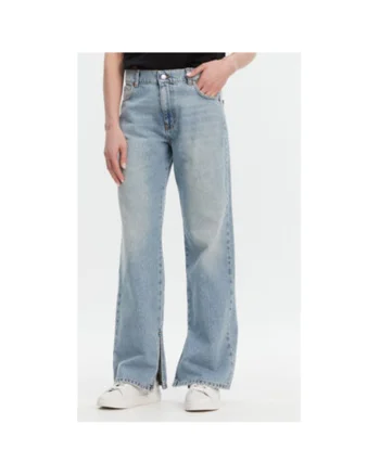 Pantaloni dama  DD5065, Bumbac, Albastru, Albastru