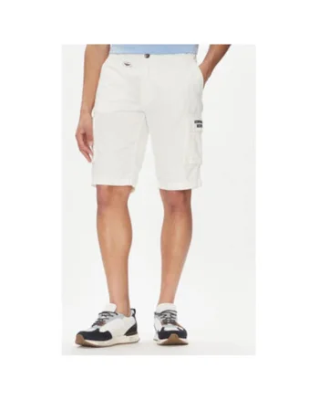 Pantaloni scurti barbati  251BE066CT1122, Bumbac, Alb, Alb