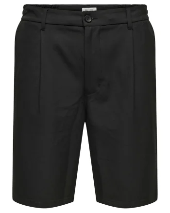 Pantaloni scurti barbati  Sons, 22032473, Poliester reciclat/Viscoza, Negru, Negru
