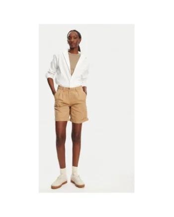 Pantaloni scurti dama  62124LW, Bumbac/In, Bej, Bej