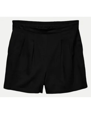 Pantaloni scurti dama  10279694, Viscoza/In, Negru, Negru