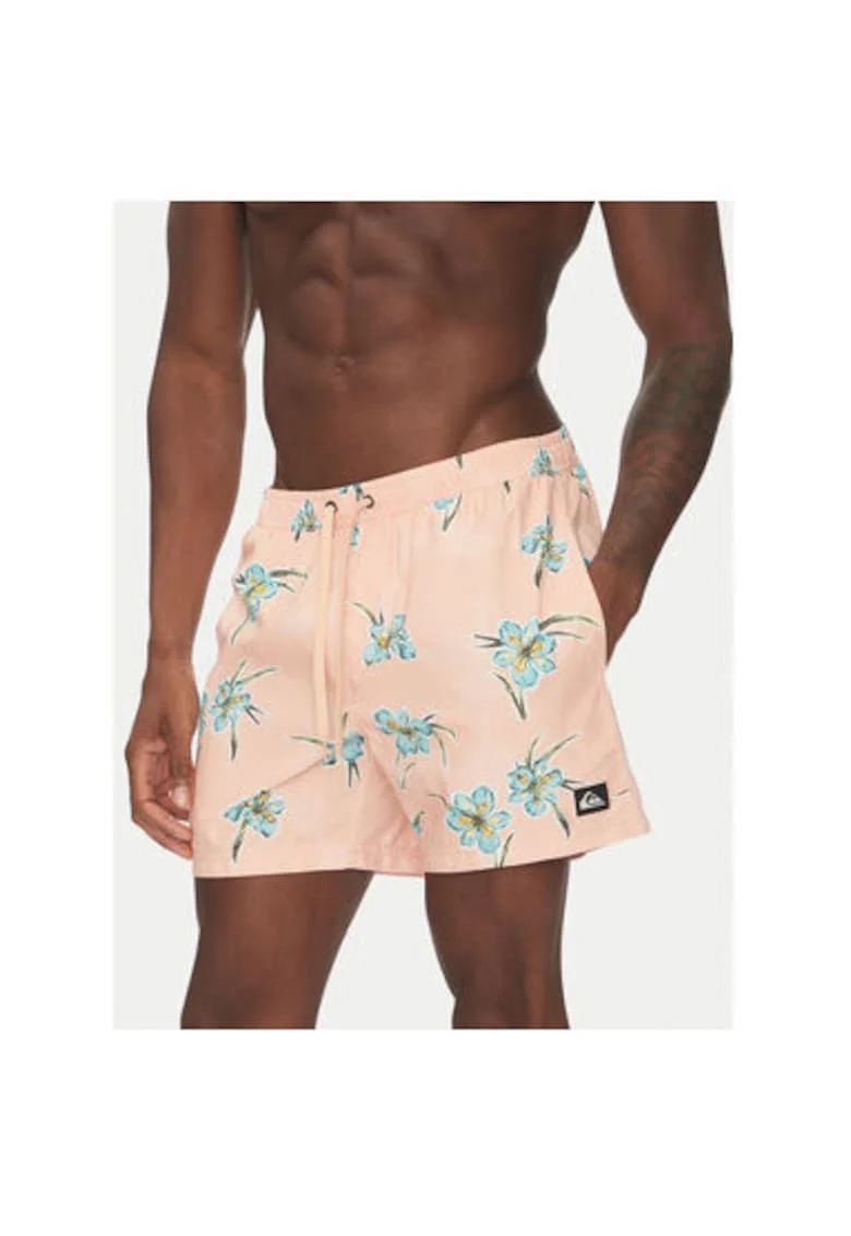 Pantaloni scurti de baie barbati  EQYJV04121, Poliester, Portocaliu, Portocaliu