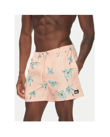 Pantaloni scurti de baie barbati  EQYJV04121, Poliester, Portocaliu, Portocaliu
