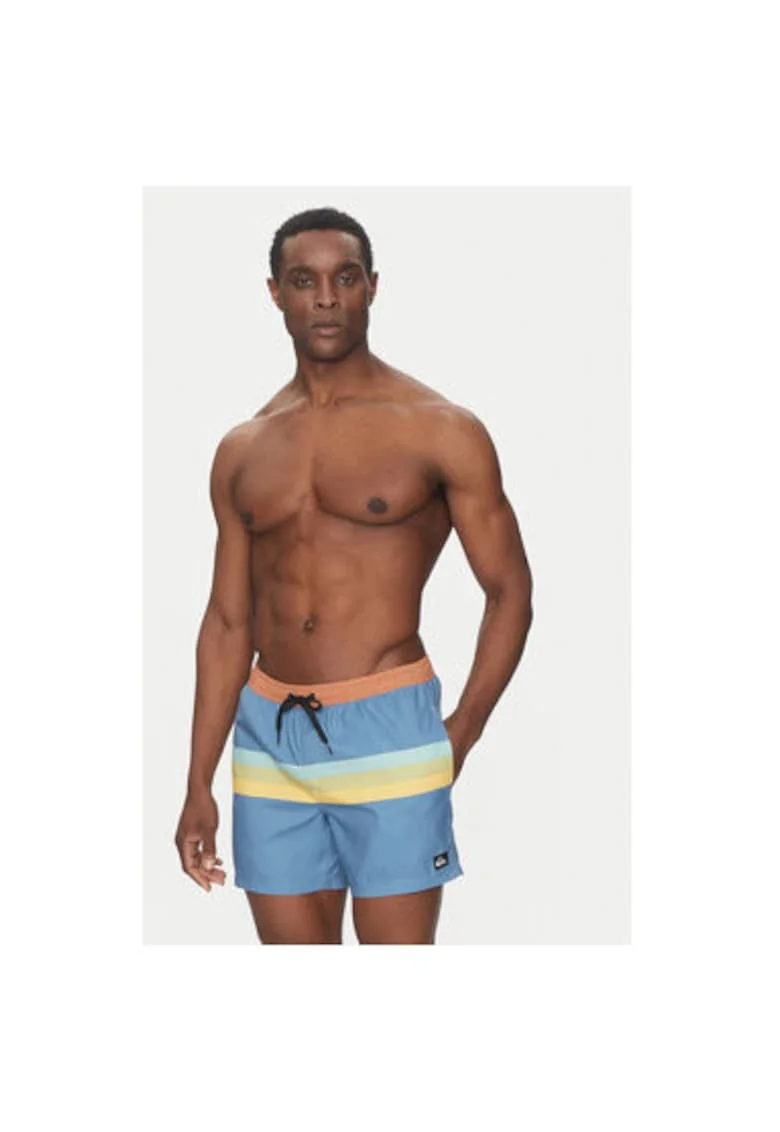 Pantaloni scurti de baie barbati  EQYJV04121-BLQ5, Poliester, Multicolor, Multicolor