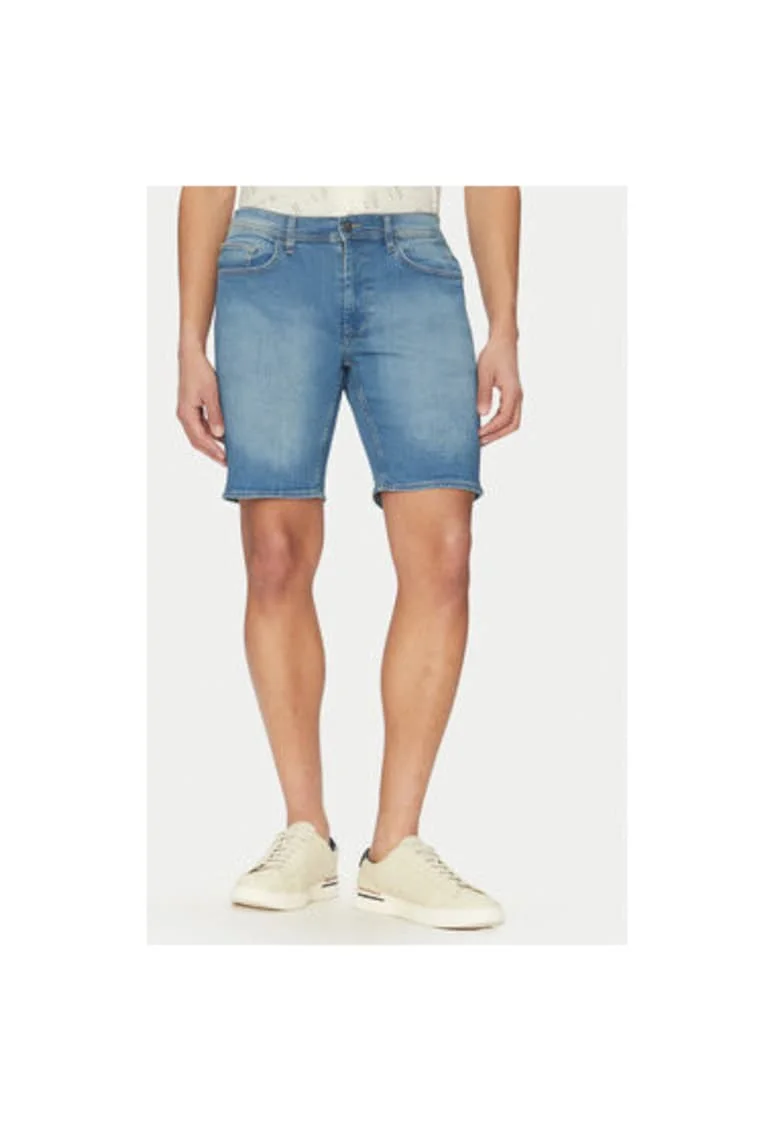 Pantaloni scurti din denim barbati  20718125, Bumbac, Albastru, Albastru