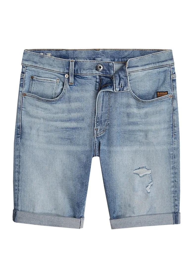 Pantaloni scurti din denim barbati G Star Raw, D10481-D760, Bumbac/Lyocell, Albastru, Albastru