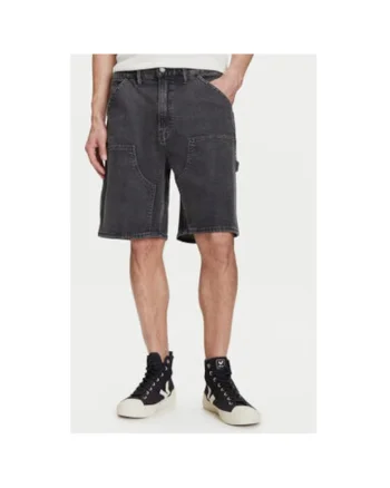 Pantaloni scurti din denim barbati  767488-00, Bumbac/Elastan, Negru, Negru