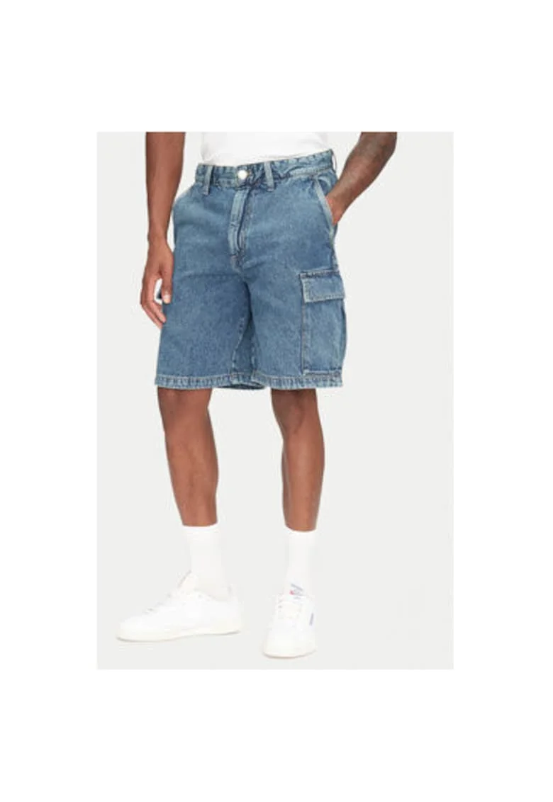 Pantaloni scurti din denim barbati Jack Jones, 12272557, Bumbac, Albastru, Albastru