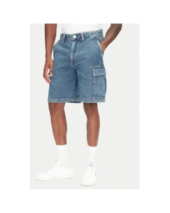 Pantaloni scurti din denim barbati Jack Jones, 12272557, Bumbac, Albastru, Albastru