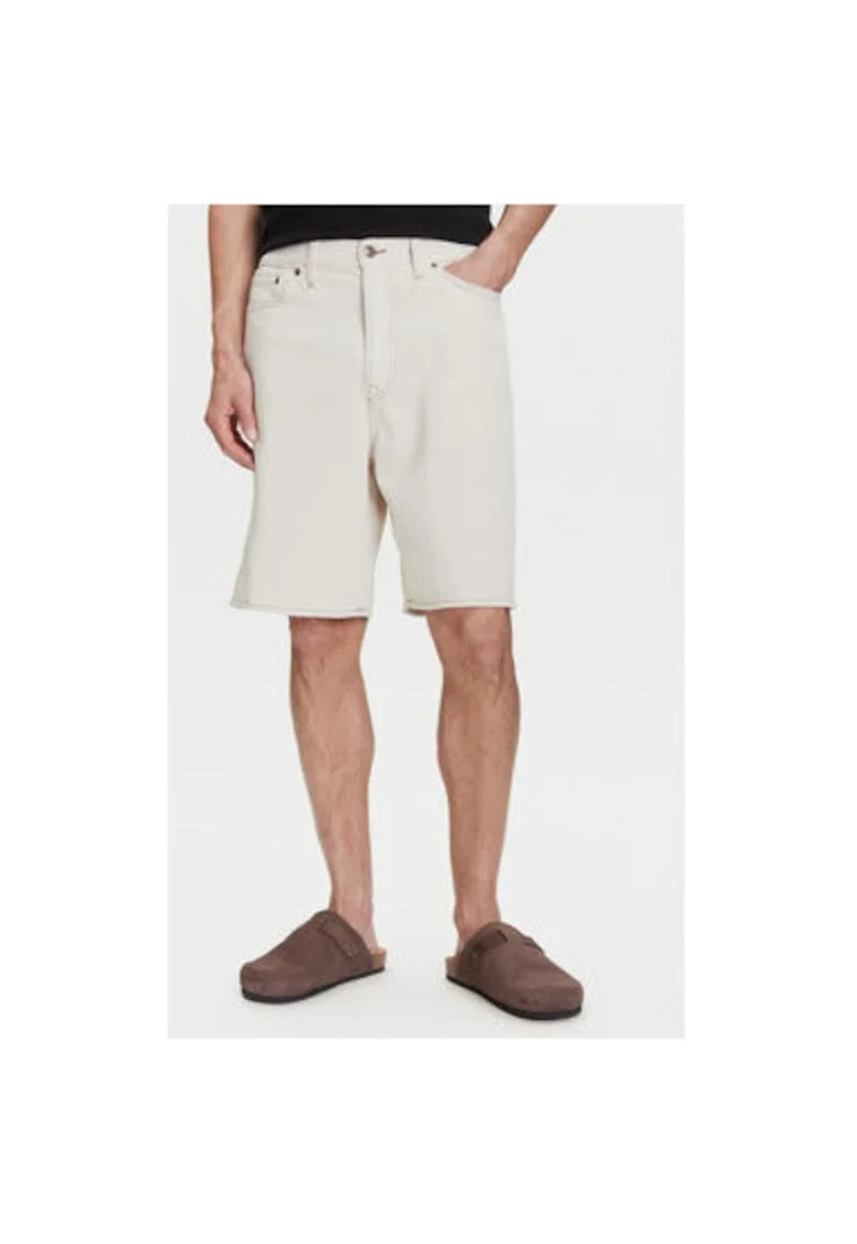 Pantaloni scurti din denim barbati  781609-00, Bumbac/Lyocell, Bej, Bej