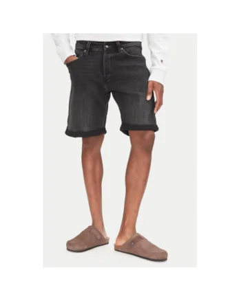 Pantaloni scurti din denim barbati Jack Jones, 12269608, Bumbac/Poliester reciclat, Negru, Negru