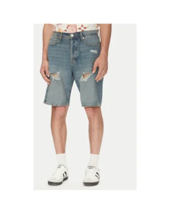 Pantaloni scurti din denim barbati Jack Jones, 12274957, Bumbac, Albastru, Albastru