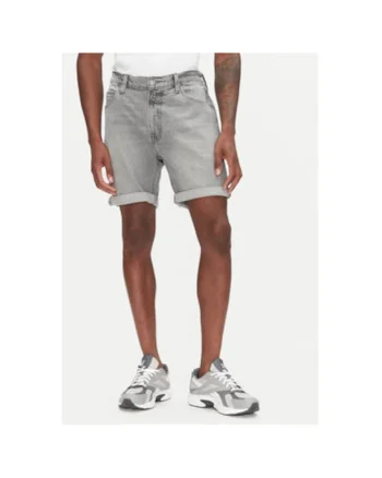 Pantaloni scurti din denim barbati  112363904, Bumbac, Gri, Gri