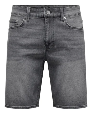 Pantaloni scurti din denim barbati  Sons, 22034527, Bumbac/Poliester, Gri, Gri