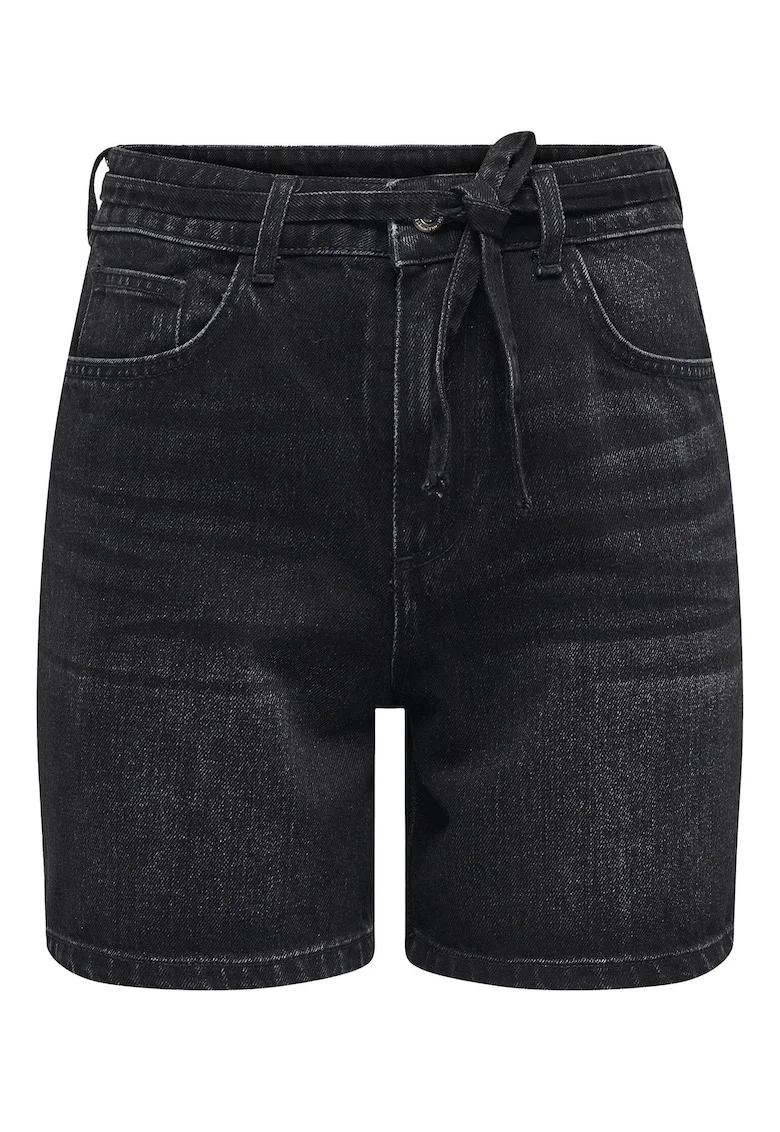 Pantaloni scurti din denim dama  15340706, Bumbac/Bumbac, Negru, Negru
