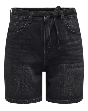 Pantaloni scurti din denim dama  15340706, Bumbac/Bumbac, Negru, Negru