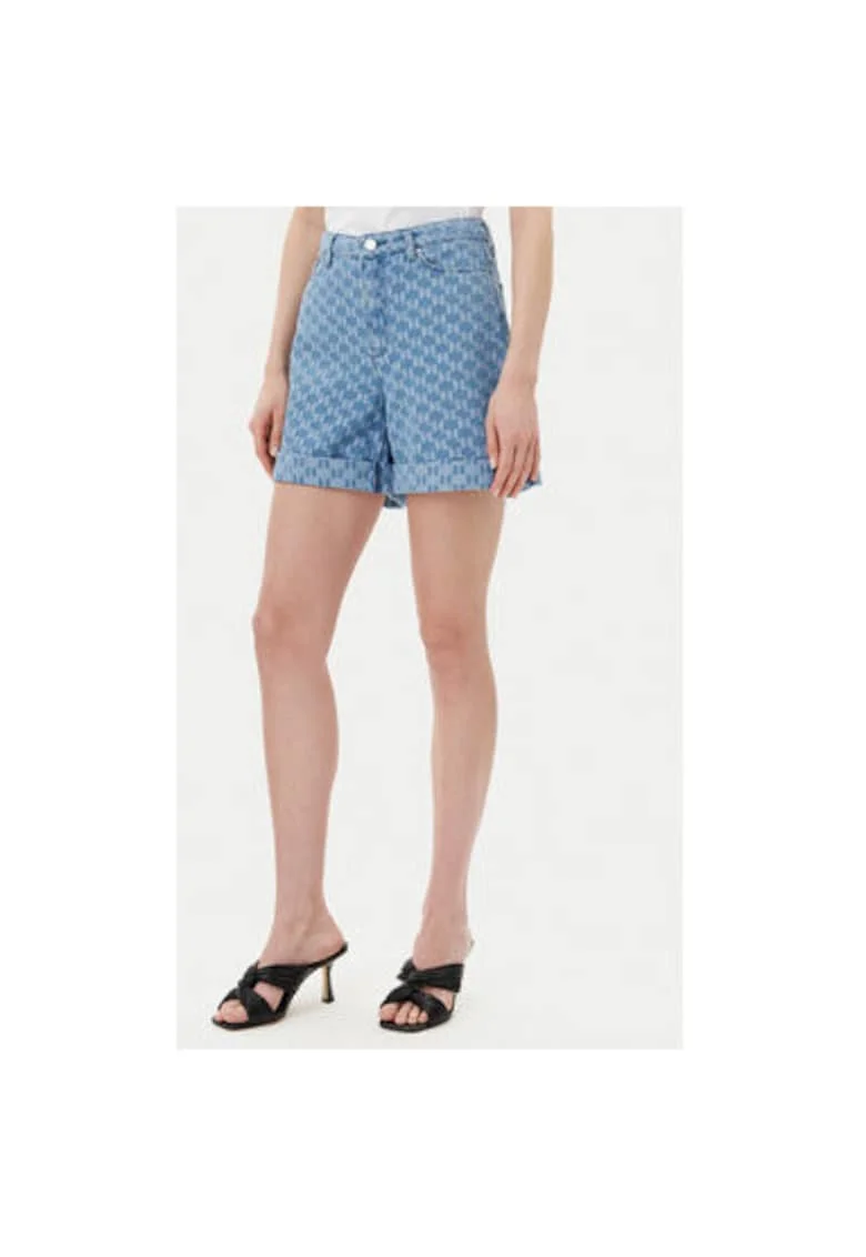 Pantaloni scurti din denim dama  A2W10111, Bumbac, Albastru, Albastru