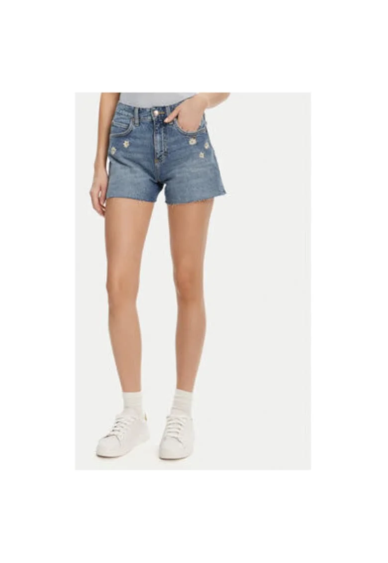 Pantaloni scurti din denim dama  112363785, Bumbac, Albastru, Albastru