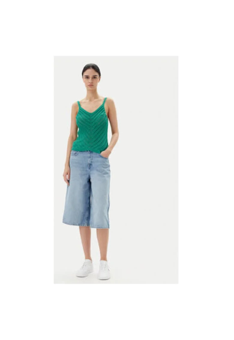 Pantaloni scurti din denim dama  15344292, Bumbac, Albastru, Albastru