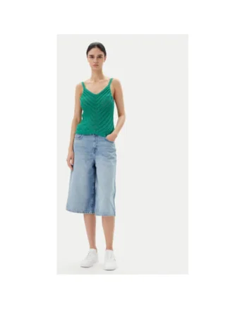 Pantaloni scurti din denim dama  15344292, Bumbac, Albastru, Albastru