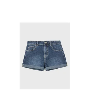 Pantaloni scurti fete,  301772866, Bumbac, Albastru, Albastru
