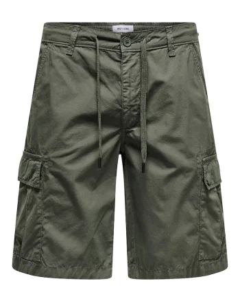 Pantaloni scurti barbati  Sons, 22029214, Bumbac, Verde, Verde