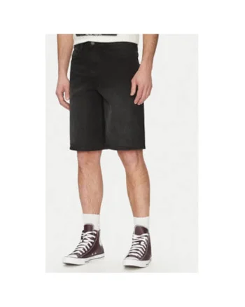 Pantaloni scurti din denim barbati  20718406, Bumbac/Elastan, Negru, Negru