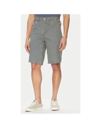 Pantaloni scurti din denim barbati Levi S, 001K8-0002, Bumbac, Alb/Negru, Alb/Negru