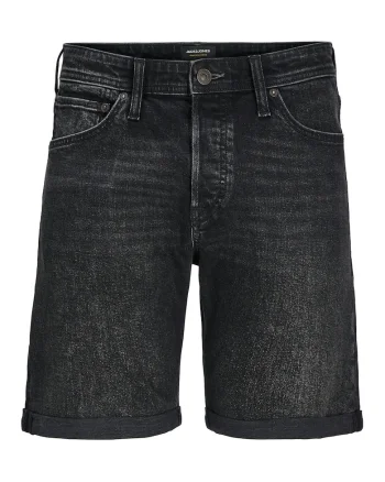Pantaloni scurti din denim barbati Jack Jones, 12269612, Bumbac, Negru, Negru