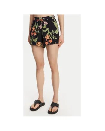 Pantaloni scurti dama  ERJNS03585, Viscoza, Negru, Negru