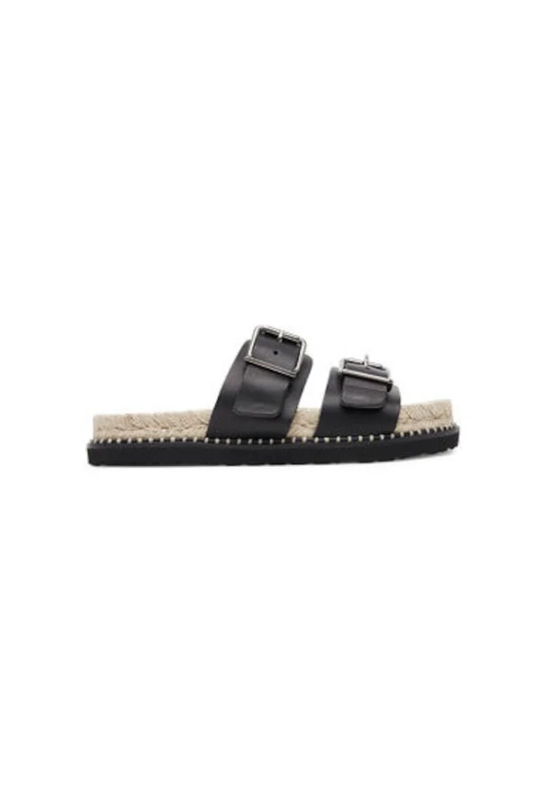 Papuci  025673-100, Piele naturala, Negru, Negru