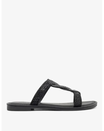 Papuci dama  5904862860572, Sintetic, Negru, Negru